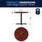 Flash Furniture Round 35.5" W, 35.5" L, 30" H, Laminate Top, Red GC-M-BLK-15-CHR-GG - alternate 6